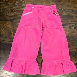 Baby Nay Hot Pink Ruffle Corduroy Pants